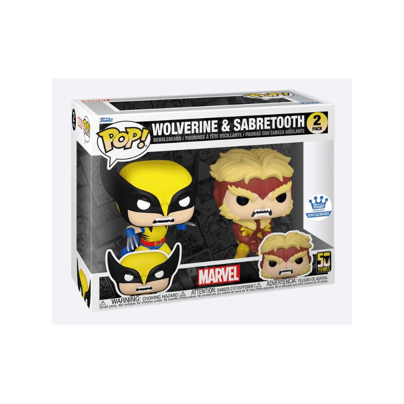 Funko Pop! Wolverine & Sabertooth 2 Pack